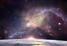 Universe An illustration of a colourful galaxy with stars, representing the vastness and beauty of the universe.